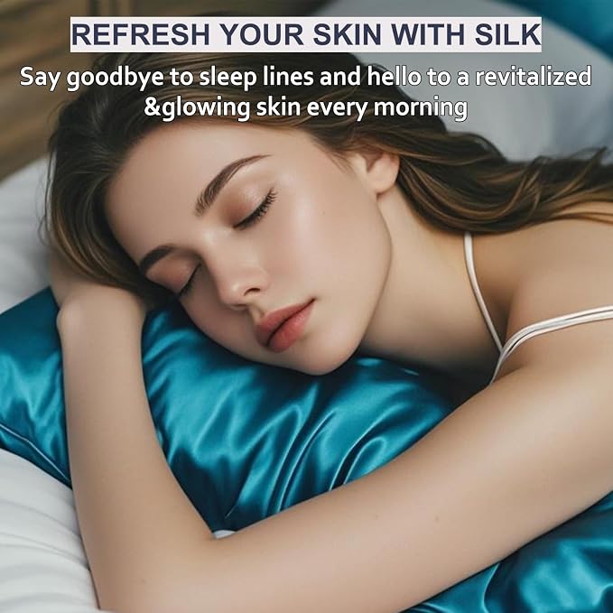 Ravmix Silk Pillow Cases with Zipper, 21momme Mulberry Silk Pillowcase - Image 2