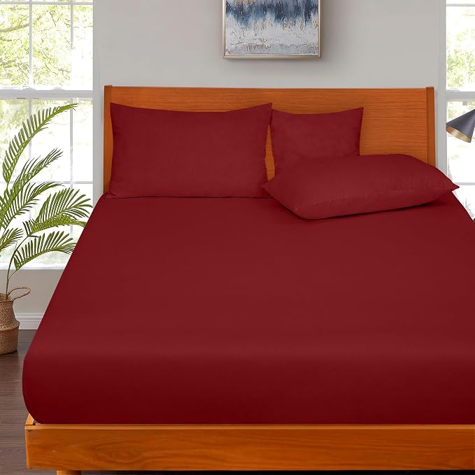 ROYALE LINENS 300 Thread Count 100% Long Staple Combed Cotton Fitted Sheet Queen - Image 5
