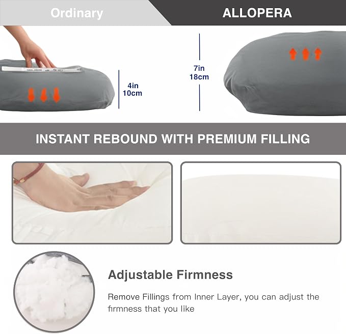 ALLOPERA Pregnancy Pillow, Full Body Maternity Pillow 57 inch, - Image 4