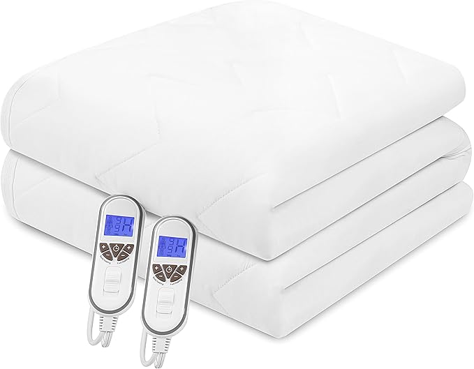 Bwarm Premium Multi-Zone Electric Heated Mattress Pad Queen Size, Dual - Image 2