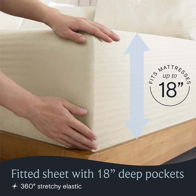 LuxClub 4 PC Queen Size Sheet Set, Breathable Luxury Bed Sheets, Deep Pockets - Image 9