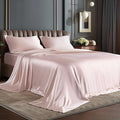 BEDELITE King Size Sheets Set, Luxury Soft Pink Satin Sheets by BEDELITE