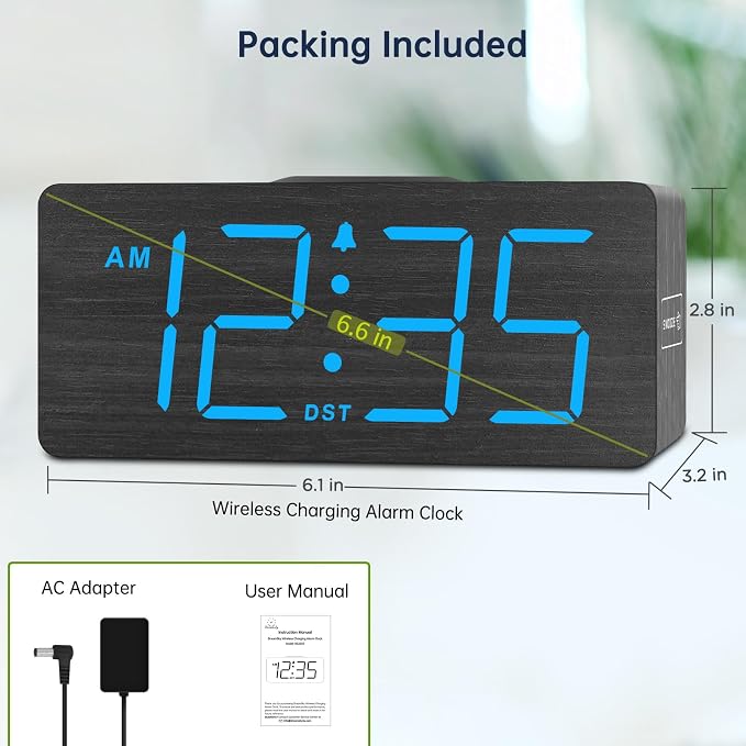 DreamSky Wooden Digital Alarm Clock - Image 7