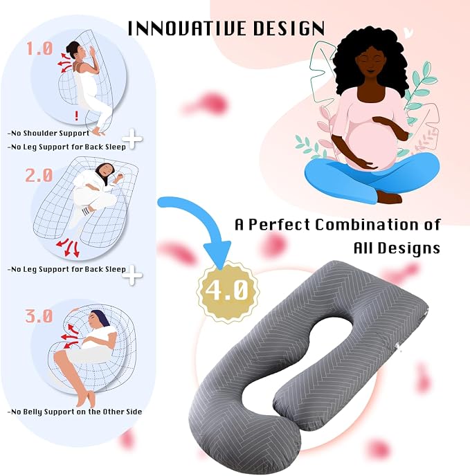 ALLOPERA Pregnancy Pillow, Full Body Maternity Pillow 57 inch, - Image 5