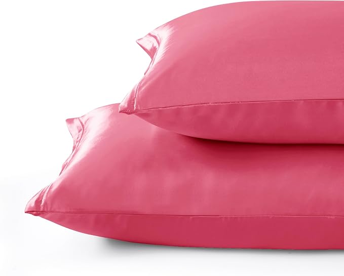 Peach Red Satin Pillowcases - Image 4