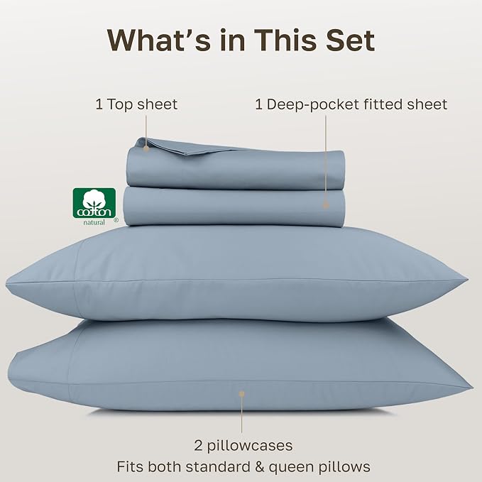 California Design Den Thick and Natural 100% Cotton Sheets - Image 4