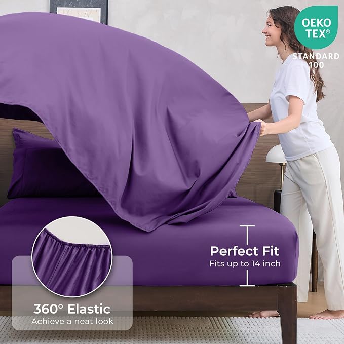HEVUMYI Purple Twin Comforter Set - Image 5