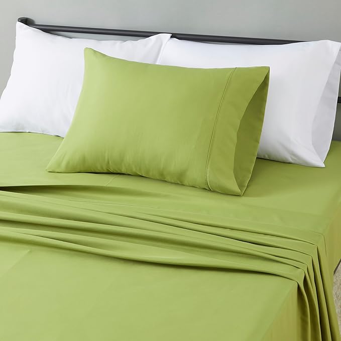 Amazon Basics Lightweight Microfiber 3-Piece Bed Sheet Set, Twin XL, Oliver by AmazonBasics