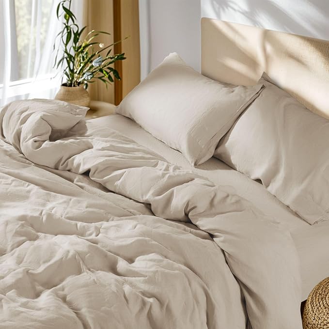 SONORO KATE 100% French Linen Duvet Cover, Soft Breathable by SONOROKATE