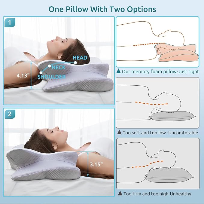 DONAMA Cervical Pillow for Neck and Shoulder Pain Relief, Cooling Contour - Image 5