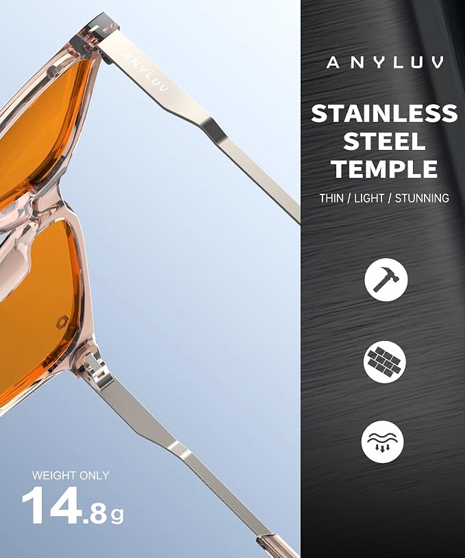 ANYLUV Blue Light Glasses for Men, Lightweight Computer Gaming Glasses - Image 5