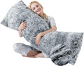 Fluffy Full Body Pillow for Adults 20x54 Long Big Body Pillow Cover Pillowcase by WSOFRLAC