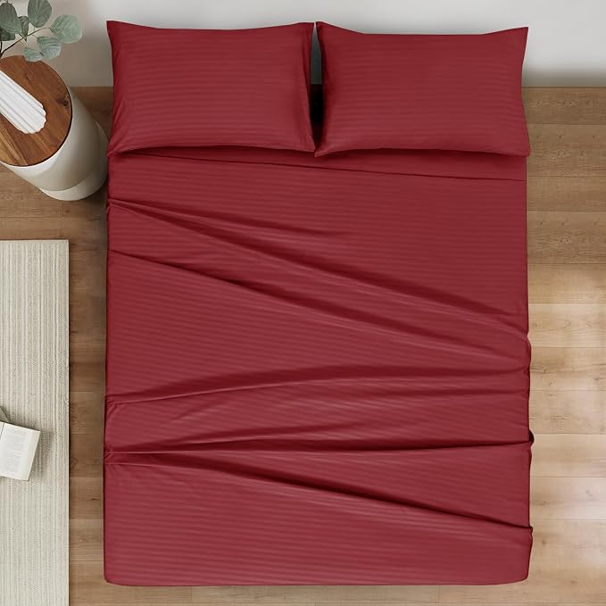 Mejoroom Striped King Size Bed Sheet Set - Image 2