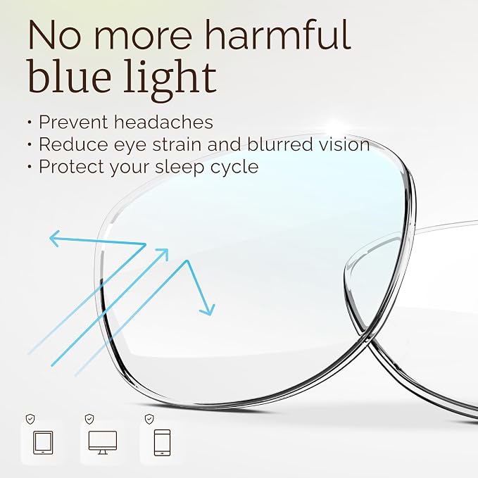 miyya Blue Light Glasses for Women & Men – Oversized UV & Blue Light Blocker - Image 6