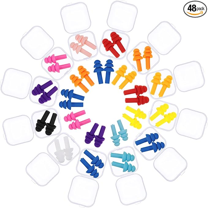 Ear Plugs Silicone Ear Plugs Waterproof Reusable Earplugs Noise Reduction by BBTO