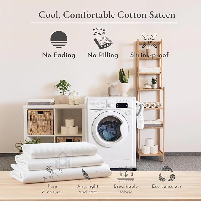 Mattress-Homes Oversized 100% Egyptian Cotton Top Sheet 1Pcs, Cool & Breathable - Image 4