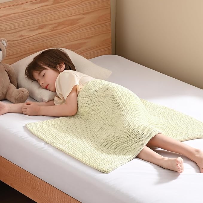 Guohaoi Knitted Weighted Lap Pad No Beads Cooling Weighted Blanket, Breathable by GuohuoiHomeKitchen