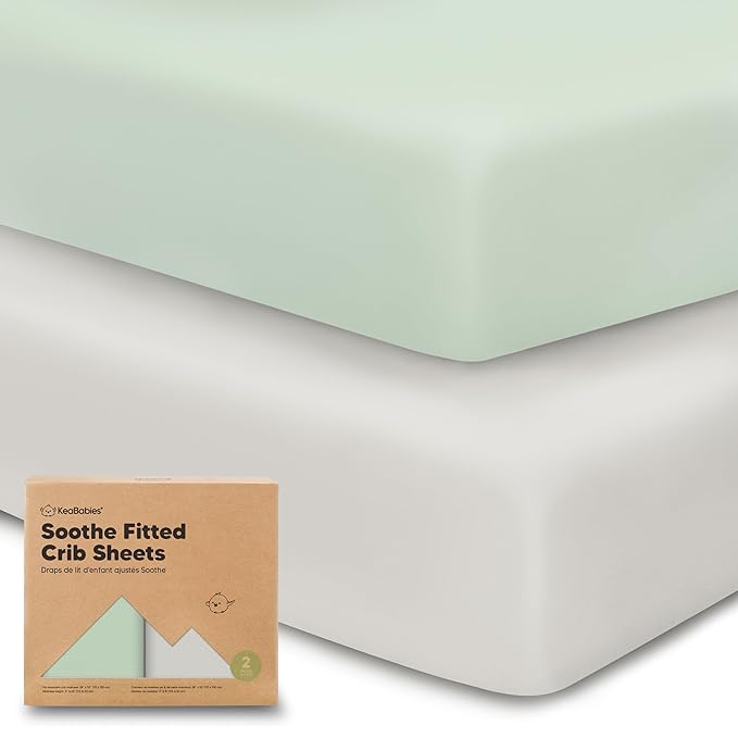 KeaBabies 2-Pack Organic Crib Sheets by KeaBabies