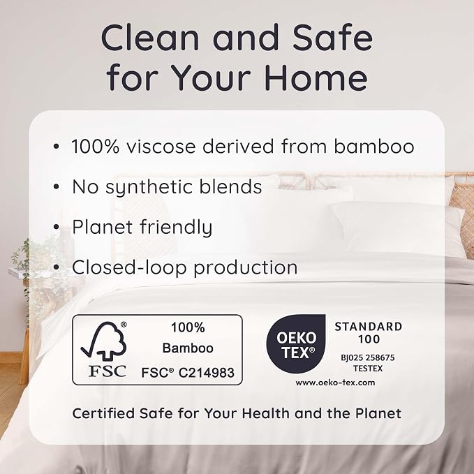 Bambaw California King Cooling Sheets Set 4pcs – 100% Viscose Derived from - Image 6