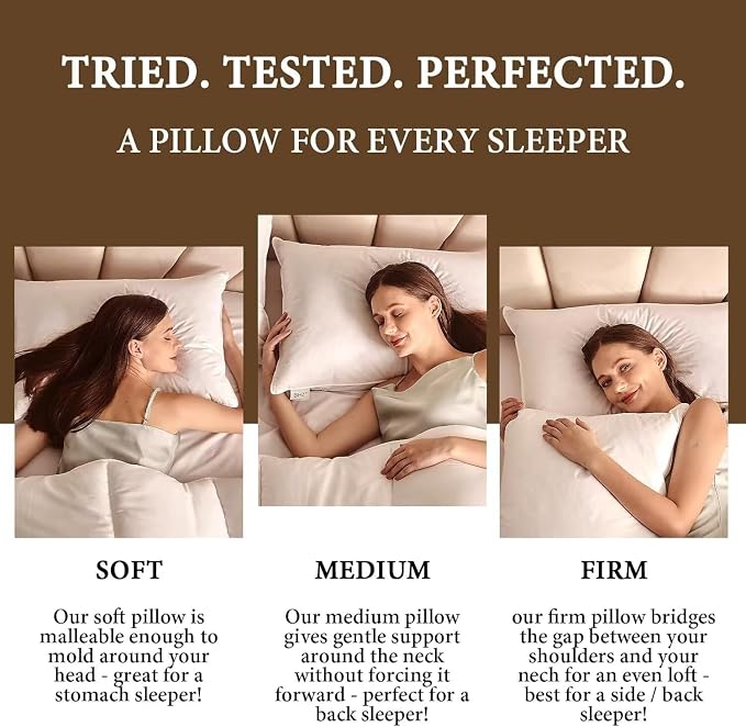 BHZ Goose Down Feather Pillows Queen Size - Image 7