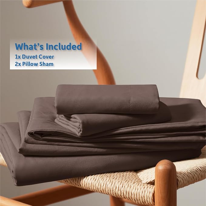 Nestl Chocolate Brown California King Duvet Cover Sets - Image 9