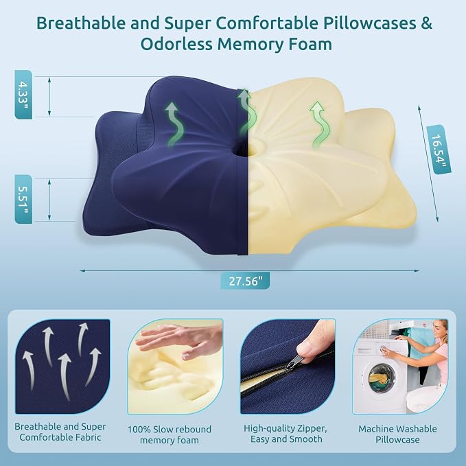 DONAMA Cervical Pillow for Neck and Shoulder Pain Relief, Cooling Contour - Image 7