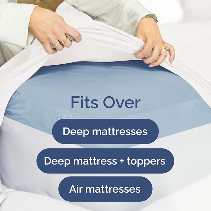 Extra Deep California King 400 Thread Count Cotton Fitted Sheet - Image 6