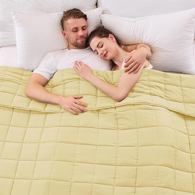 King Size Weighted Blanket for Adults Cooling Heavy Blanket for Sleeping by yescool