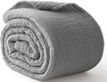 100% Cotton Muslin Blanket Queen 90" x 90", 6 Layers Breathable and Lightweight by Kozyhvn