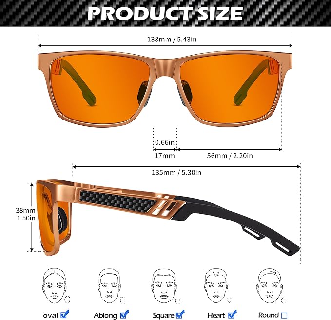 ANYLUV Blue Light Blocking Glasses Men Computer Gaming Glasses Lightweight - Image 6
