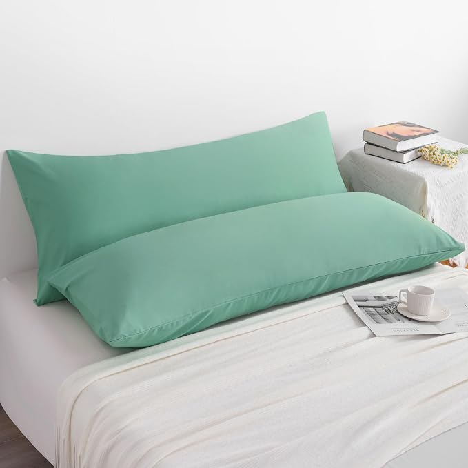 NTBAY Microfiber Body Pillowcase Set, 20x54 Inches, Mint Green, Fade Resistant - Image 5