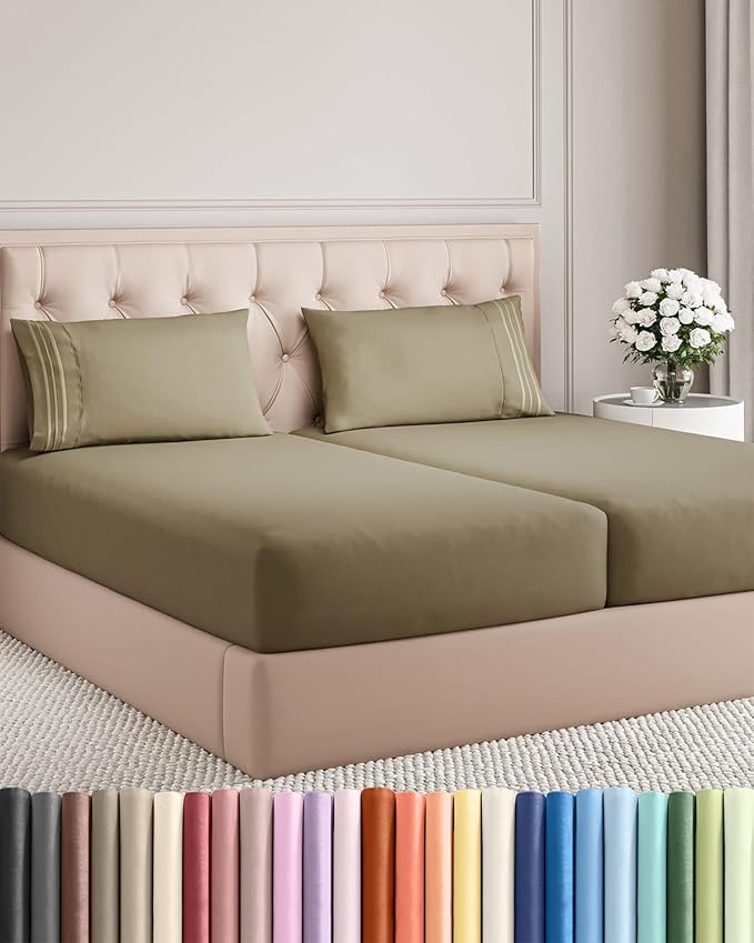 Split King Size 5 Piece Sheet Set by CGKUnlimited
