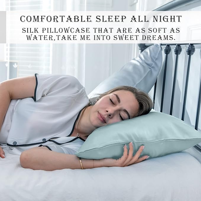 Silk Pillow Cases 2 Pack, Soft Breathable and Sliky Queen Size Pillow Cases Set - Image 6