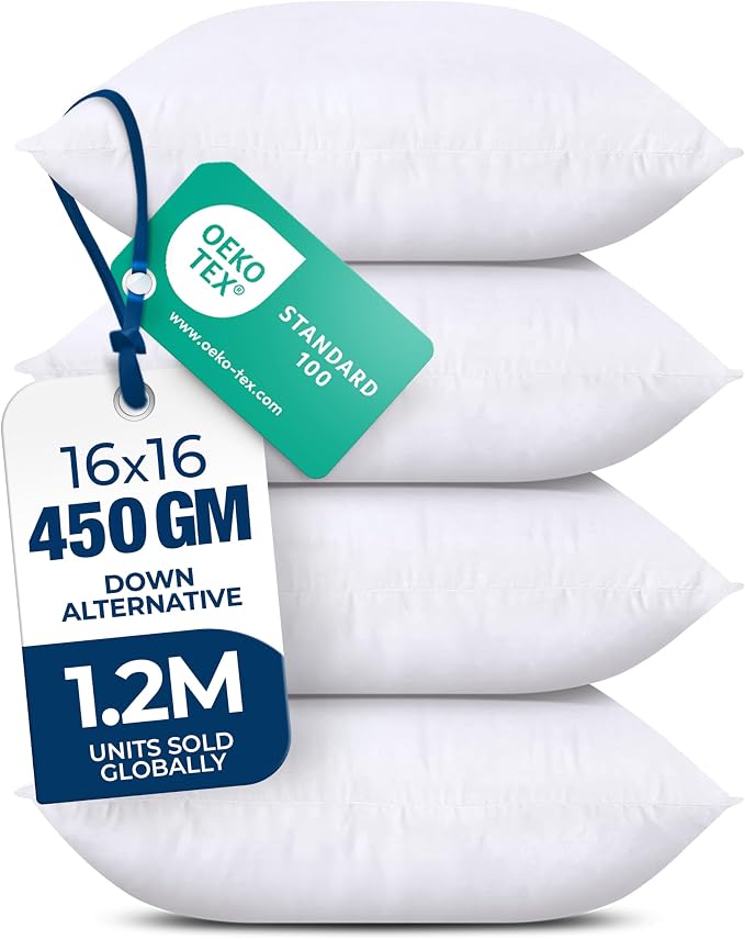 Utopia Bedding Throw Pillows – 16 x 16 Inches Down Alternative Pillows by UTOPIABEDDING
