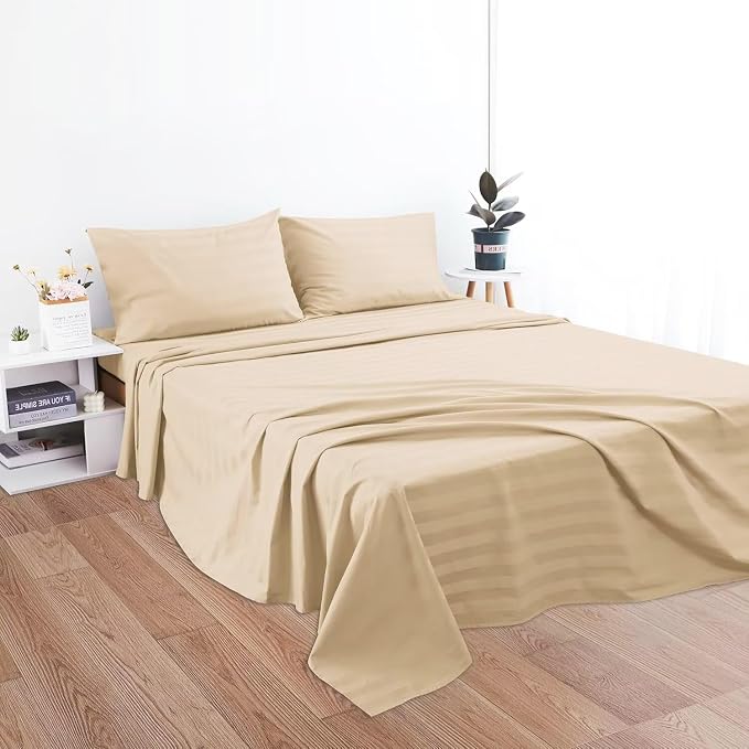 2-Pack Cotton Cal King Flat Sheet Only, 600 Thread Count 100% Egyptian Cotton - Image 7