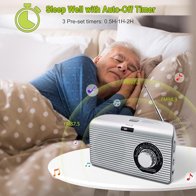 DreamSky Bluetooth Speaker Radio Sleep Timer, Hi-Fi Clear Extra Loud Sound - Image 3
