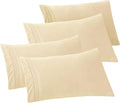 Elegant Comfort 4-PACK Solid Pillowcases 1500 Premium Hotel Quality Microfiber by ELEGANTCOMFORT