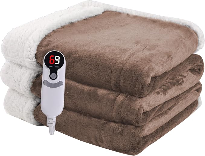 Heated Blanket Electric Blanket Full Size 72''x84'' by Minervada