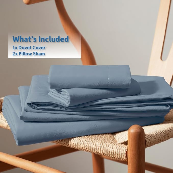 Nestl Stone Blue Duvet Cover King Size - Image 9