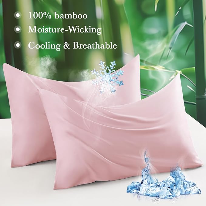 Curved Pillow Case Queen Size, Side Sleeper Pillow Cases Cover Cooling Rayon - Image 2
