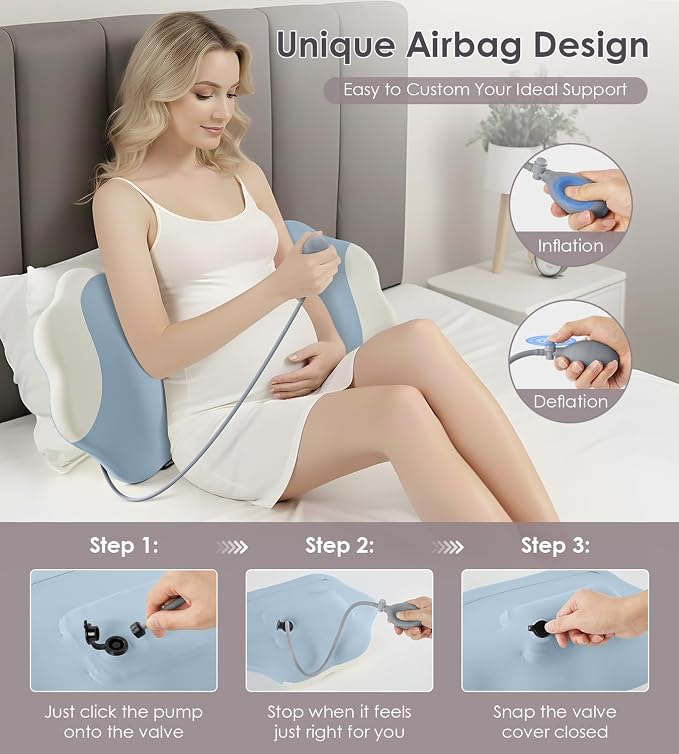 Pregnancy Pillows for Sleeping, Memory Foam Maternity Pillow Support for Back - Image 4