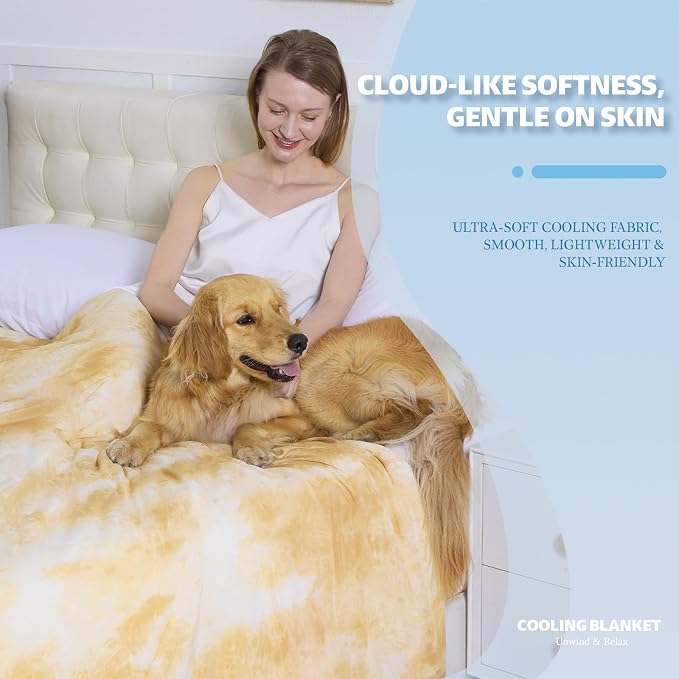 Cooling Blanket Twin Size for Hot Sleepers Ultra Lightweight & Breathable - Image 2