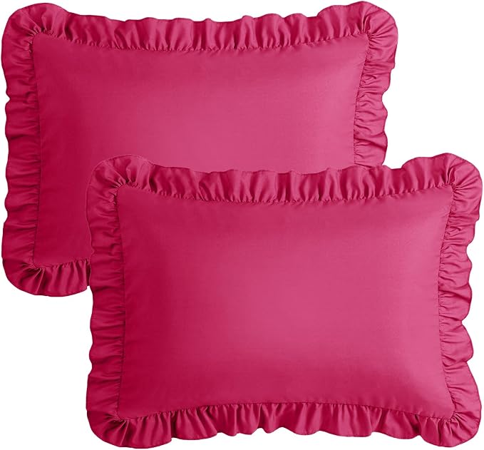 KKJIAF Ruffle Pillow Cases Standard Size Set of 2, Ruffled Pillow Covers - Image 7