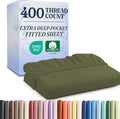 Extra Deep California King 400 Thread Count Cotton Fitted Sheet by CGKUnlimited