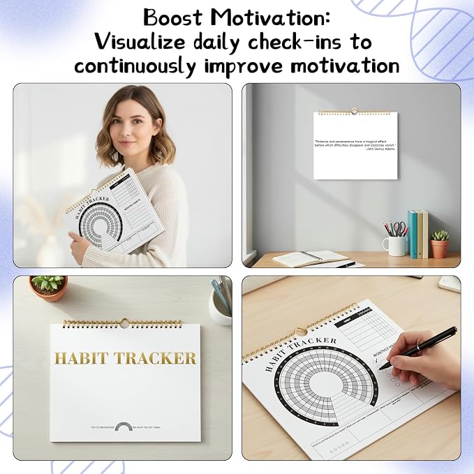 Thboxes Writable Habit Tracker Calendar, Undated 18 Months Daily, Monthly Habit - Image 6