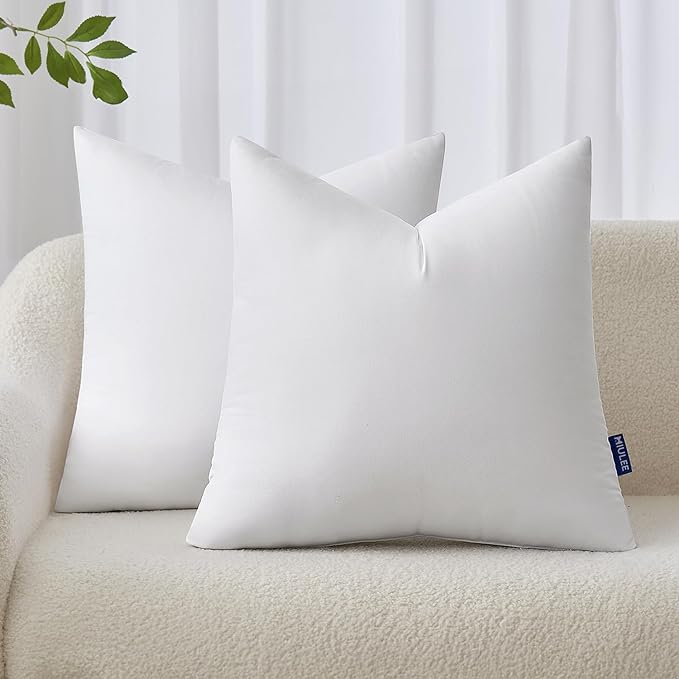 MIULEE 18x18 Inches Pillow Inserts Pack of 2, Decorative Throw Pillow Inserts by MIULEE