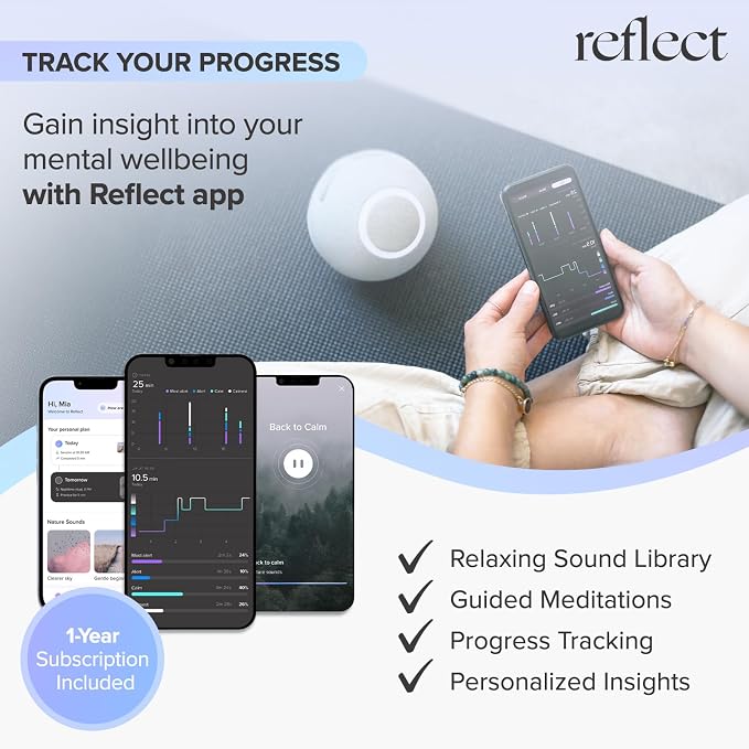 Reflect Orb: Smart tracker for better mental health. Biofeedback device to - Image 7