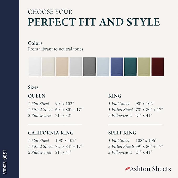 100% Egyptian Cotton Sheets California King Size - Image 8