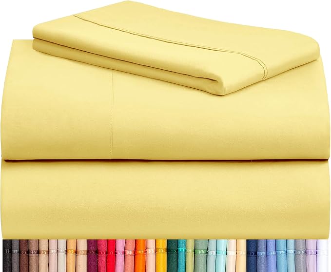 LuxClub 3 PC Twin XL Sheet Set, Deep Pockets Wrinkle Free Cooling Bed Sheets by LuxClub