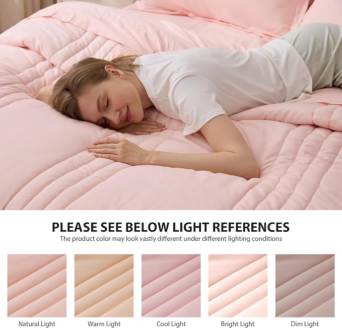 Twin Comforter Set Pink - Image 7